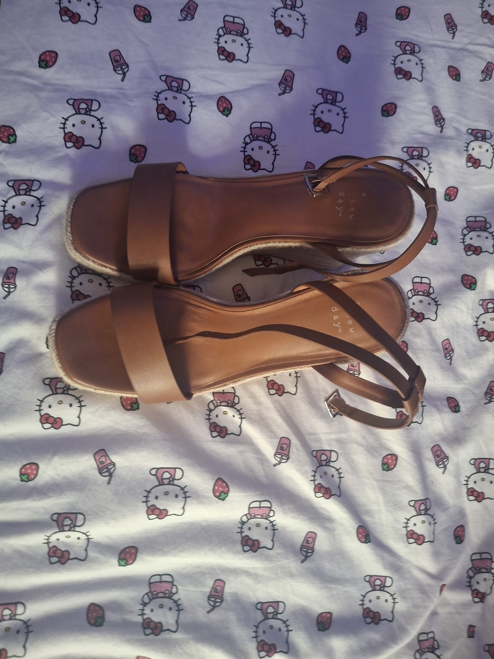 Neutral Brown Strappy Sandals by A New Day